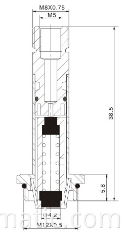 solenoid valve core housing